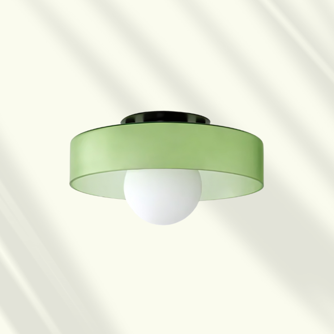 Plafón LED Veyro de Vidrio Redondo Moderno en 6 Colores