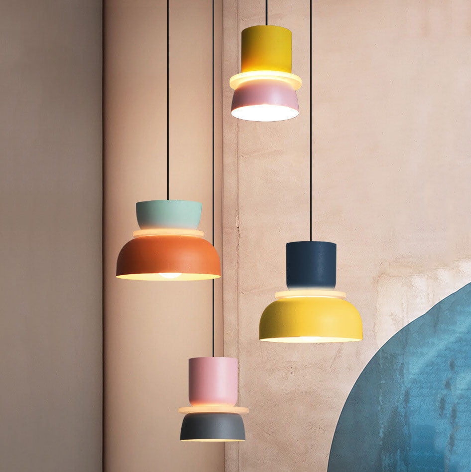 Lámpara Colgante Macaron Nórdica de Colores Escandinava