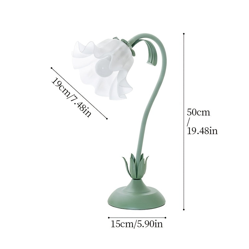 Lámpara de Mesa Floral USB con Pantalla en Forma de Flor