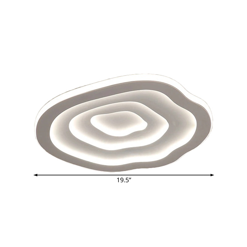 Plafón LED Ripple Ondulado Moderno de Montaje Empotrado