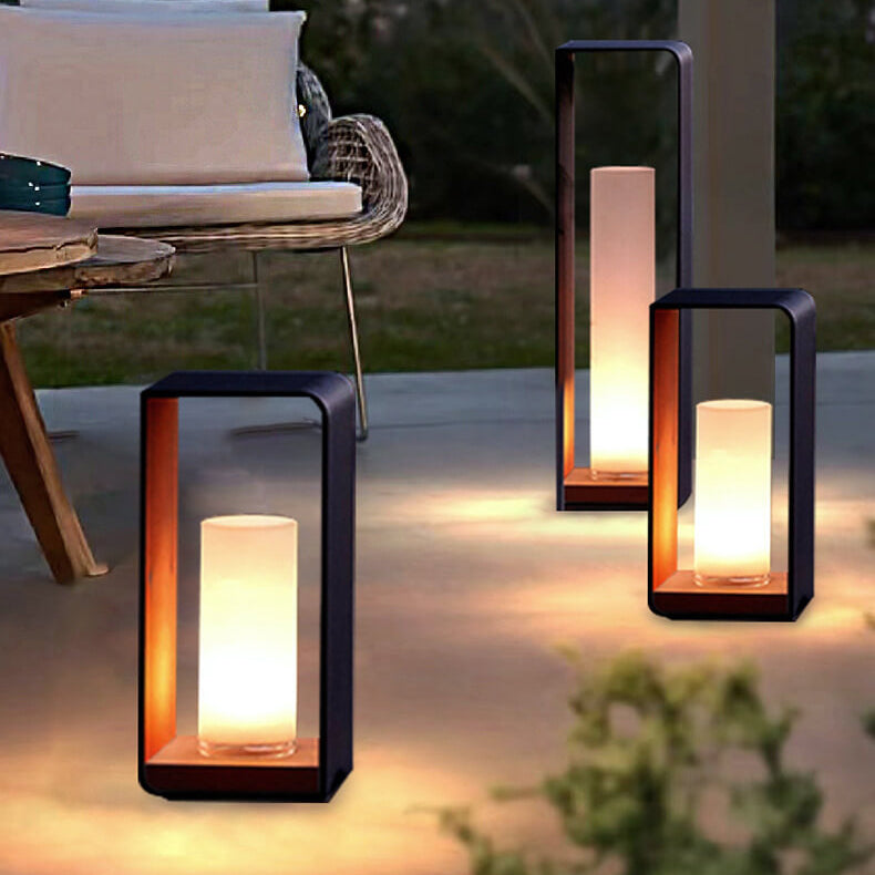 Luz Solar LED Exterior Cuadrada Moderna Resistente al Agua