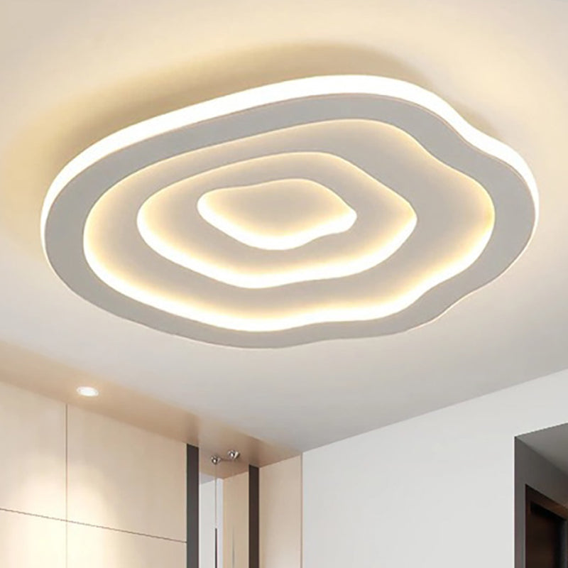 Plafón LED Ripple Ondulado Moderno de Montaje Empotrado