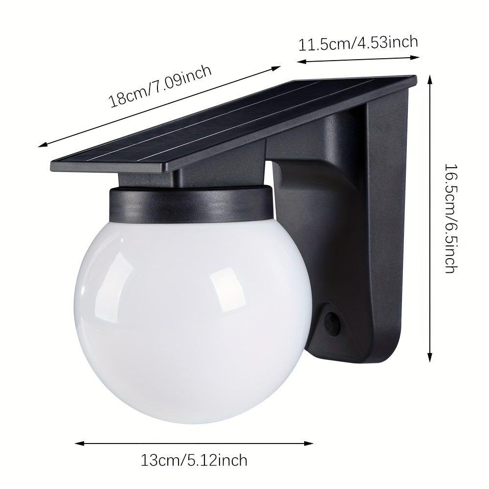 Aplique Solar LED Globe Exterior con Sensor y Luz Regulable
