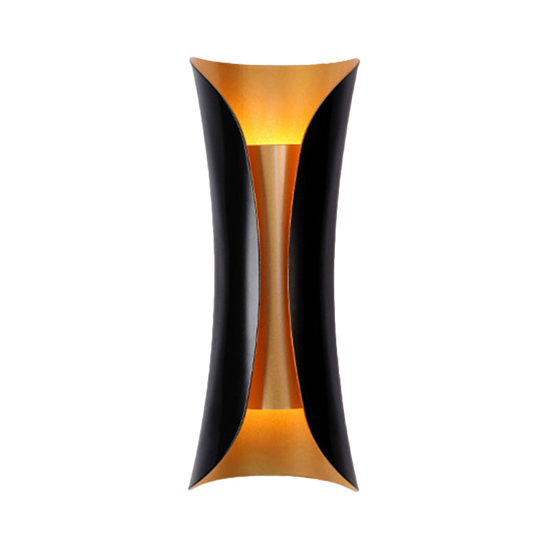 Aplique de Pared Modern Curl de Metal Negro Escultórico
