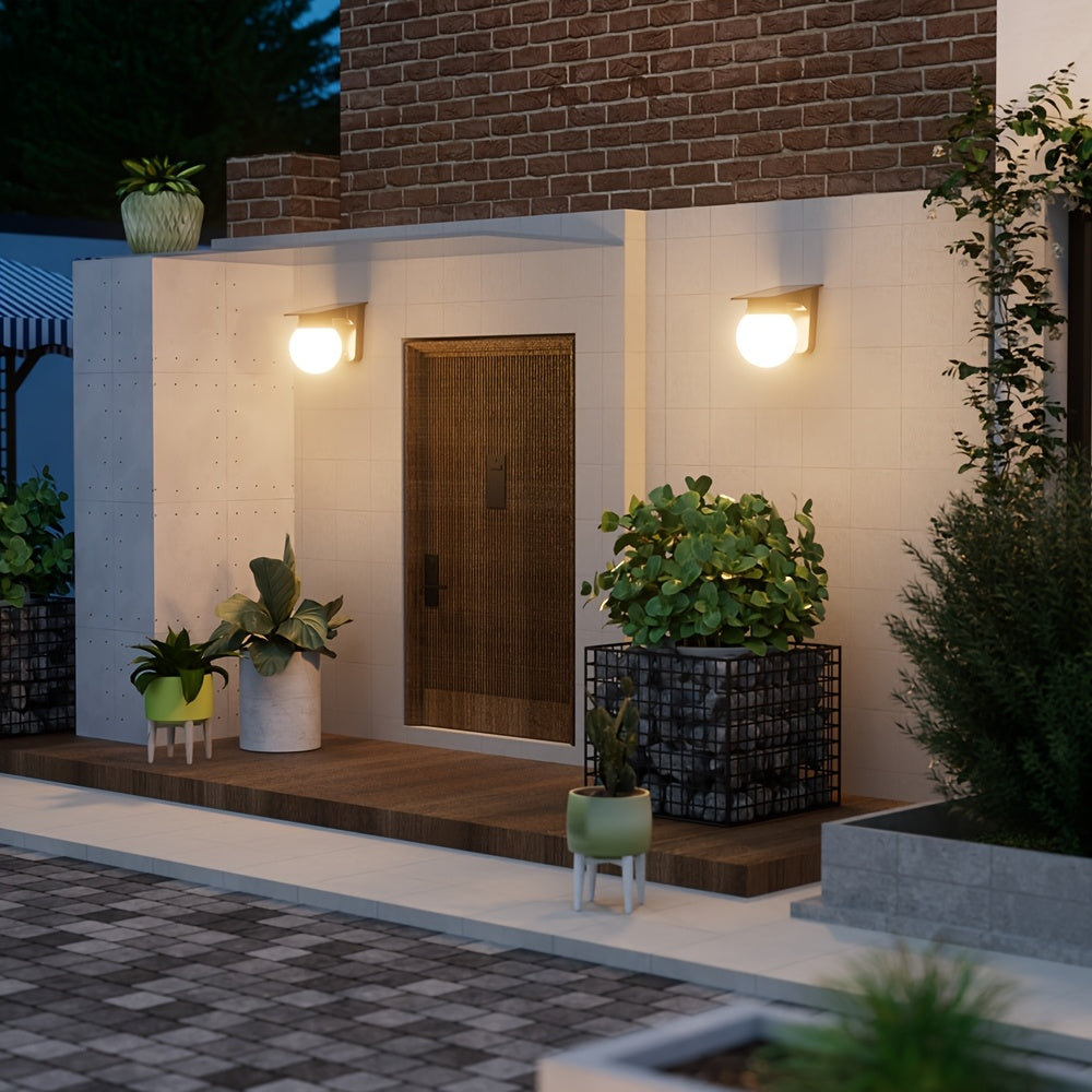 Aplique Solar LED Globe Exterior con Sensor y Luz Regulable