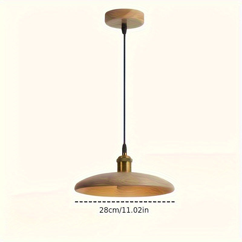 Lámpara Colgante de Madera Maciza Nórdica y Escandinava