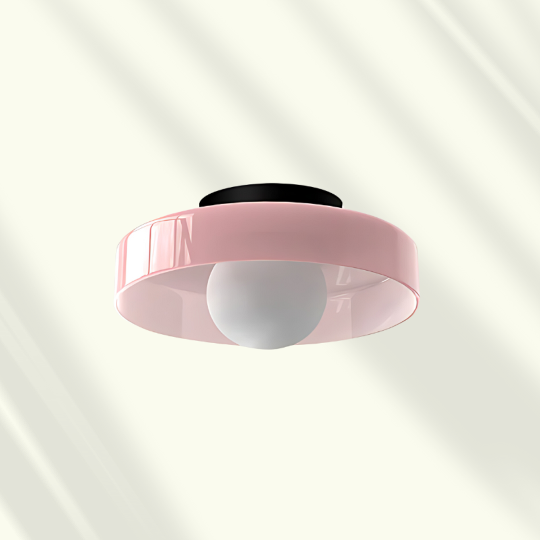 Plafón LED Veyro de Vidrio Redondo Moderno en 6 Colores
