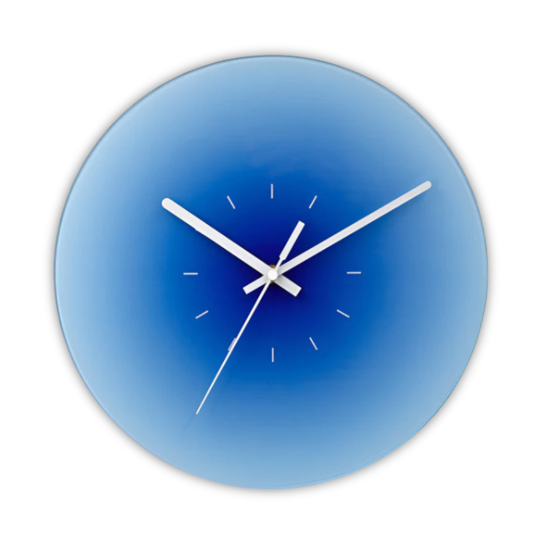 Reloj de Pared de Cristal Sunset Degradado Silencioso