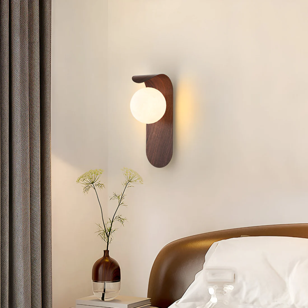 Aplique de Pared LED Escandinavo Icar de Madera Minimalista