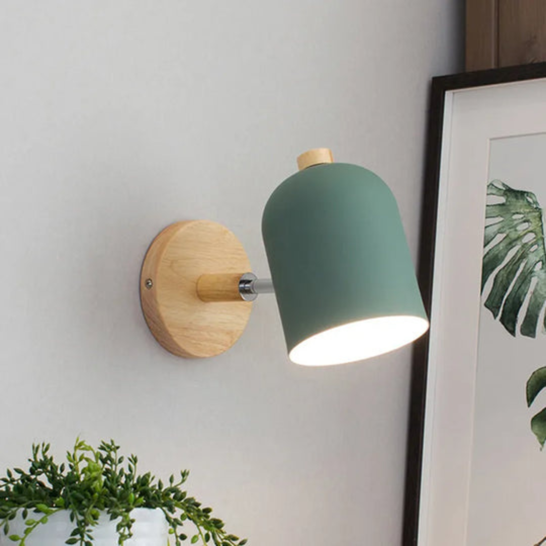 Aplique de Pared Drelis Escandinavo de Madera Minimalista