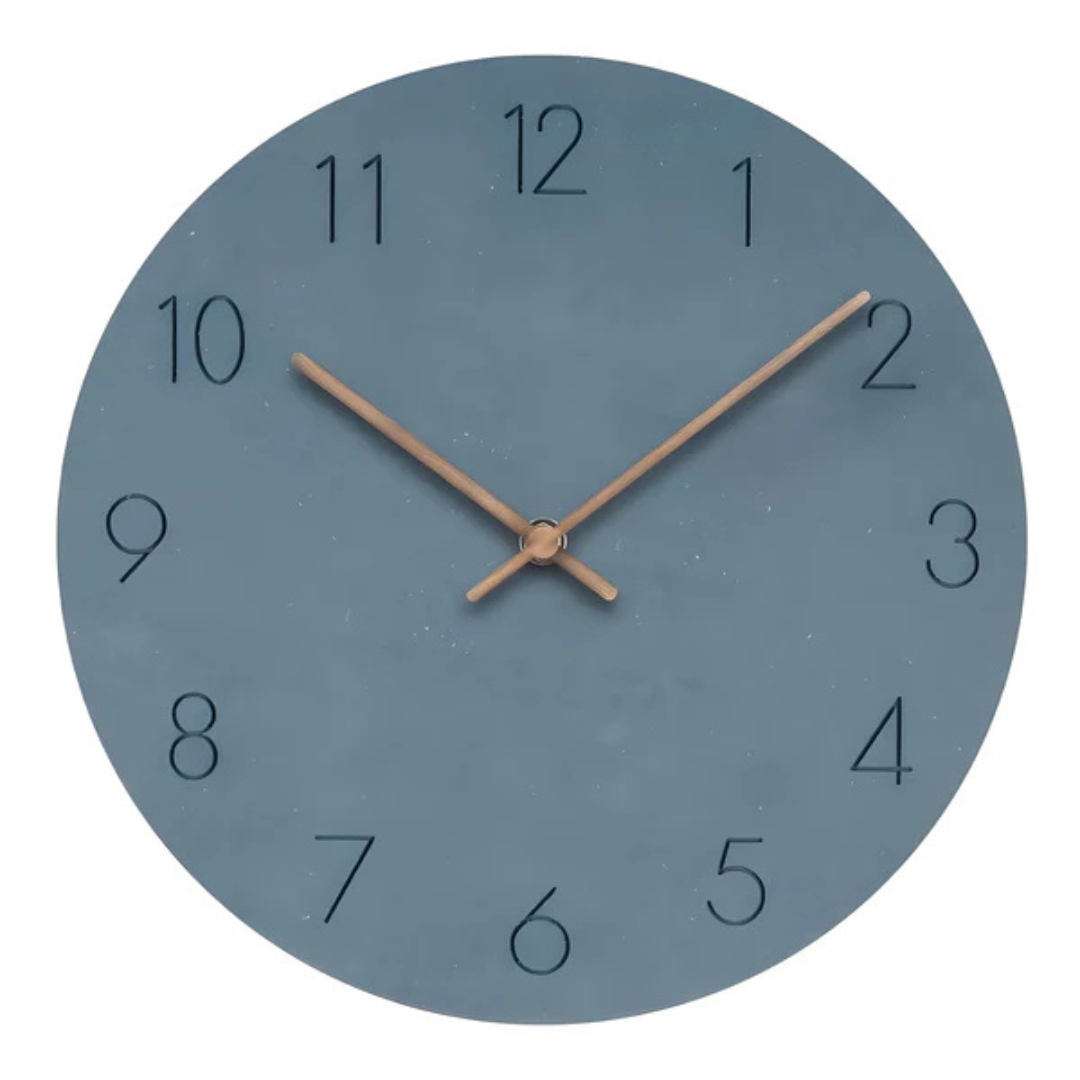 Reloj de Pared Nork Minimalista de Madera en Colores Suaves