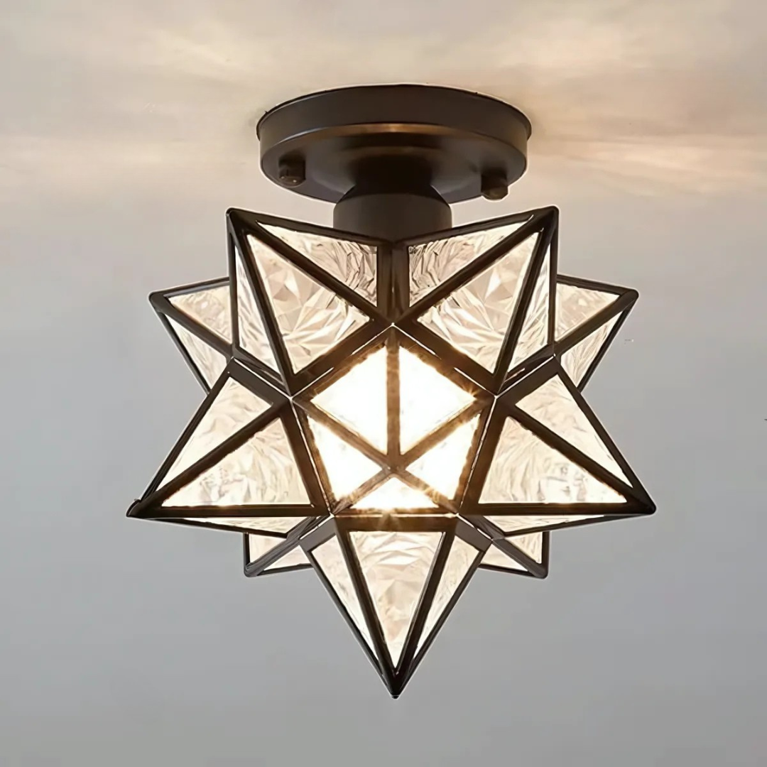 Xelio Lámpara de Techo LED con Forma de Estrella Geométrica