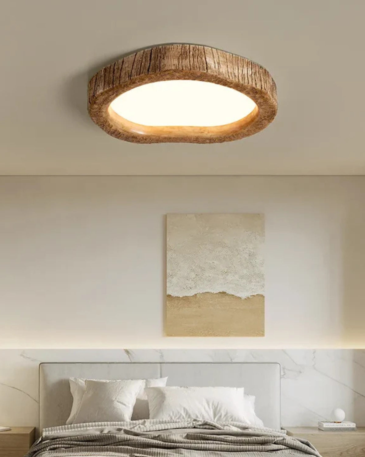 Plafón LED Le Halo Bois de Efecto Madera Rústica Moderna