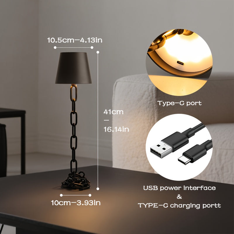 Lámpara de Mesa de Eslabones de Cadena LED Táctil Recargable