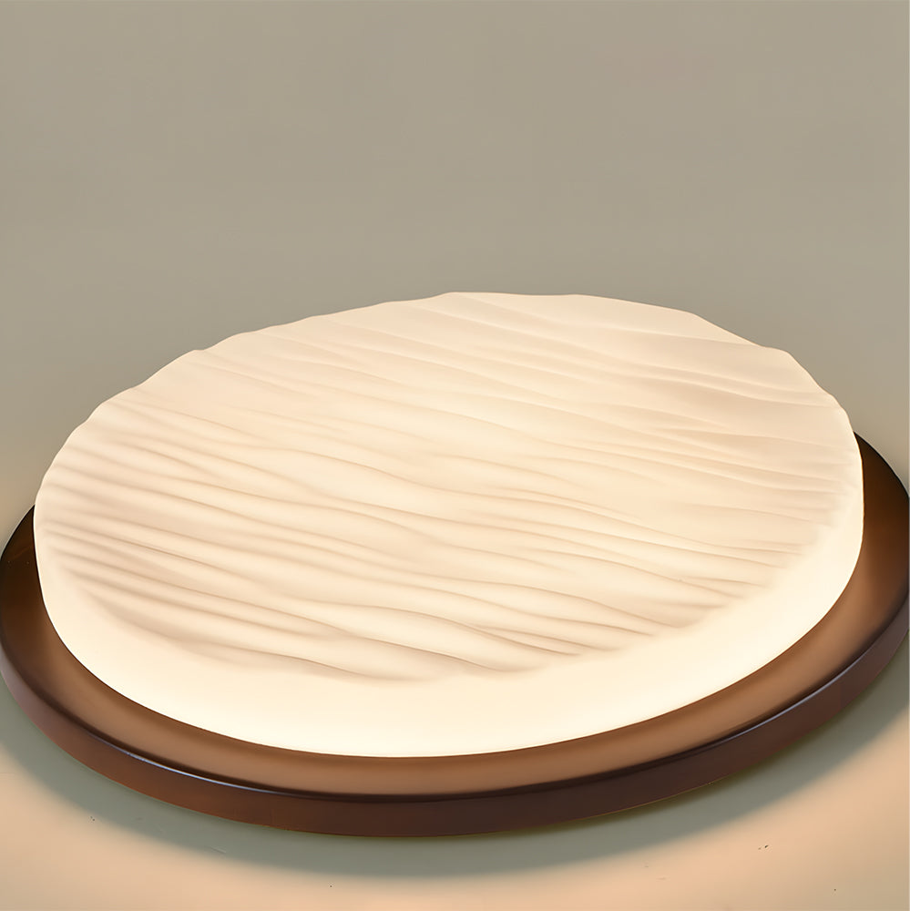 Plafón LED Art Decó de Vidrio Esculpido Vintage Moderno