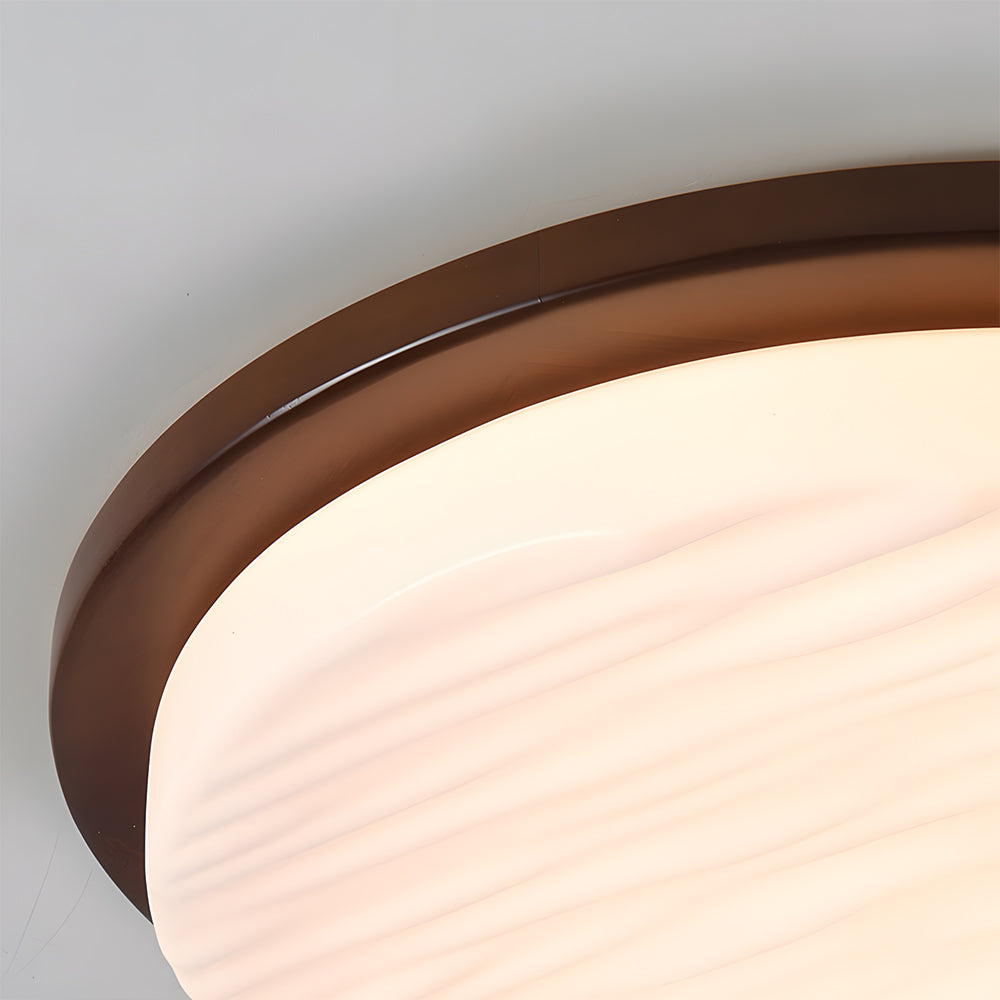 Plafón LED Art Decó de Vidrio Esculpido Vintage Moderno