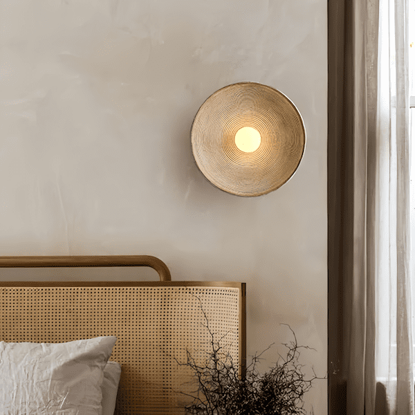 Aplique de Pared LED Rústico de Madera Artesanal Natural