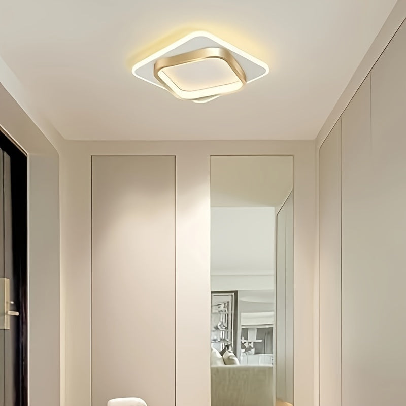 Plafón LED Cuadrado Geométrico Minimalista de Curvas Suaves