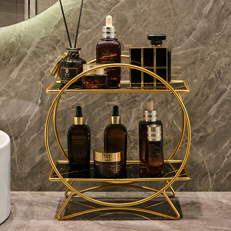 Organizador de Baño de 2 Niveles con Orejas de Gato Metálico