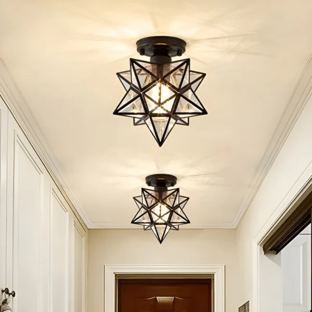 Xelio Lámpara de Techo LED con Forma de Estrella Geométrica