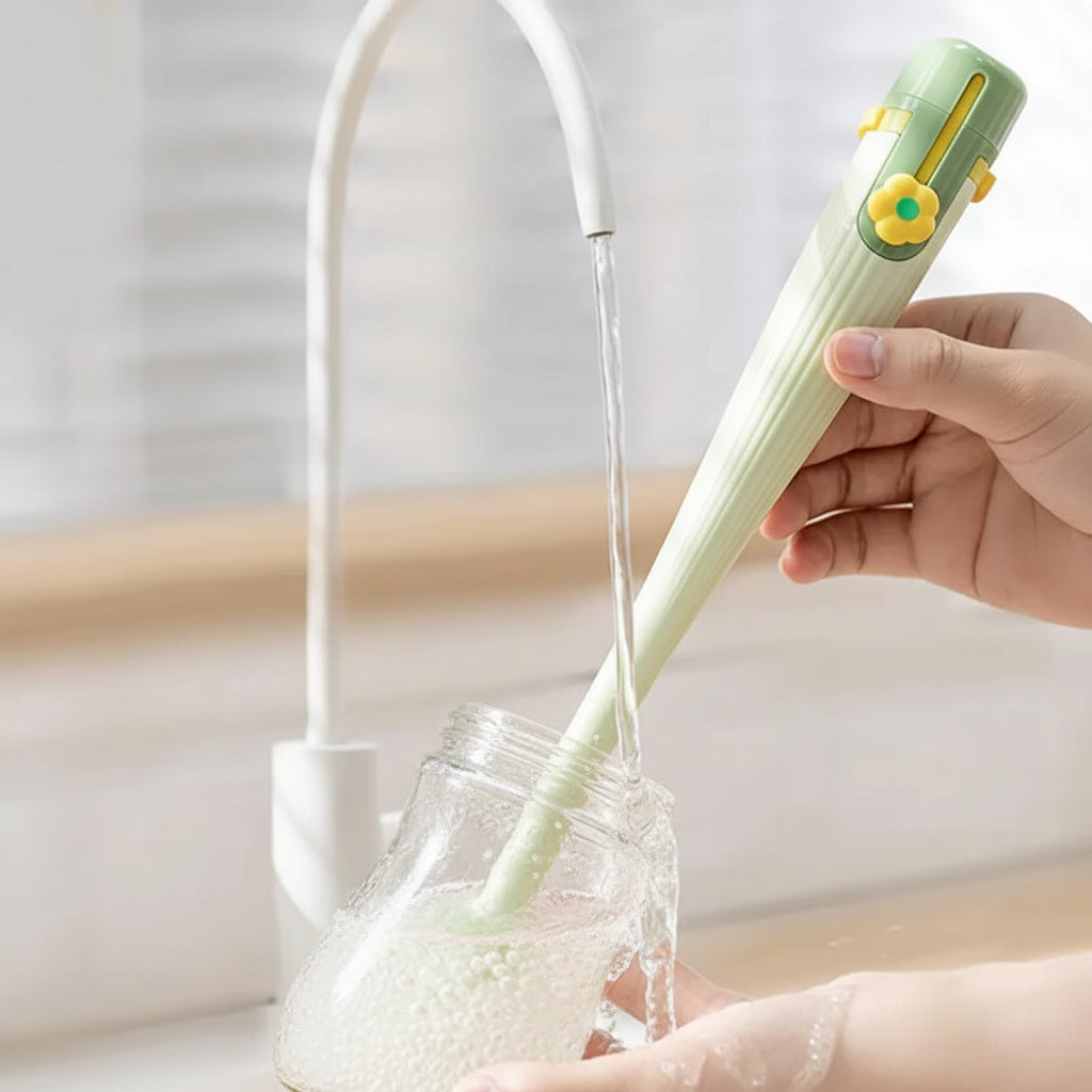 Cepillo Limpiabotellas 5 en 1 para Vasos, Tazas y Pajitas