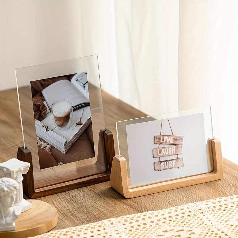 Marco de Fotos en U de Acrílico y Madera Moderno Minimalista