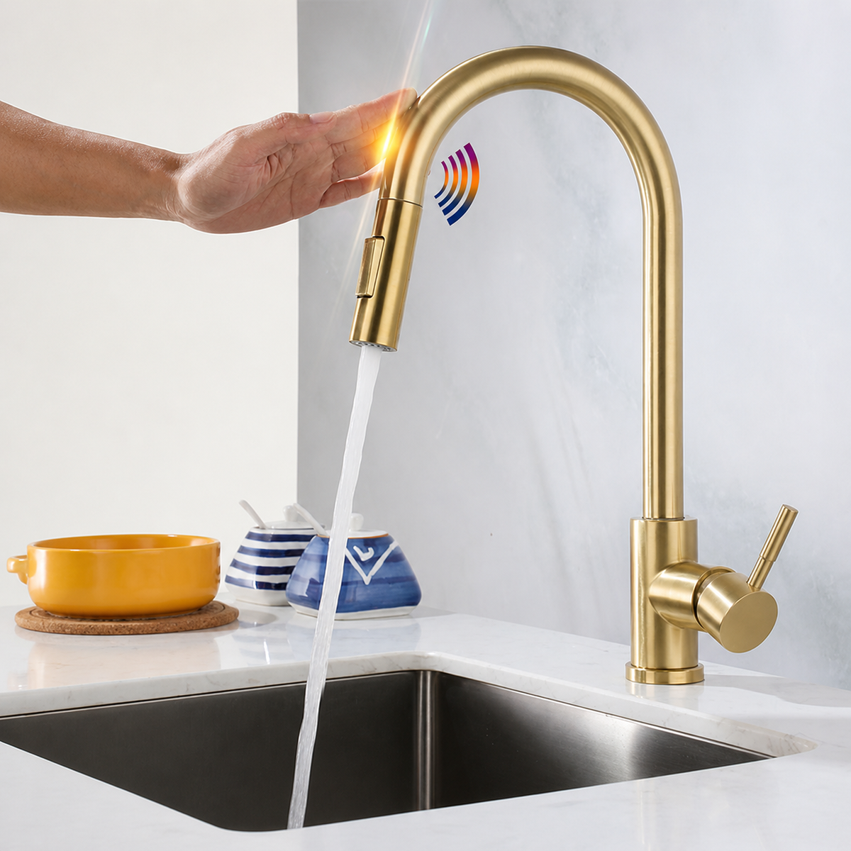 Grifo de Cocina Monomando Extraíble con Cabezal de Ducha