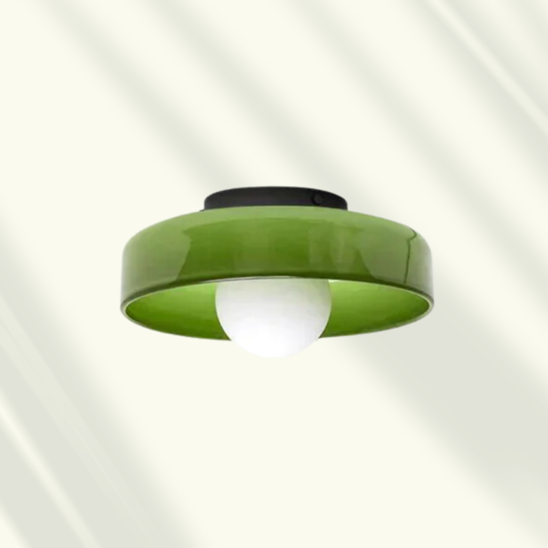 Plafón LED Veyro de Vidrio Redondo Moderno en 6 Colores