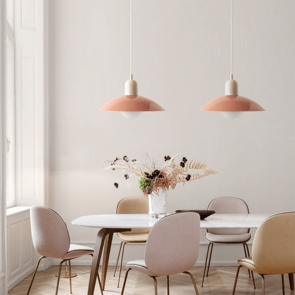 Lámpara Colgante Macaron Bauhaus de Metal en Colores Pop