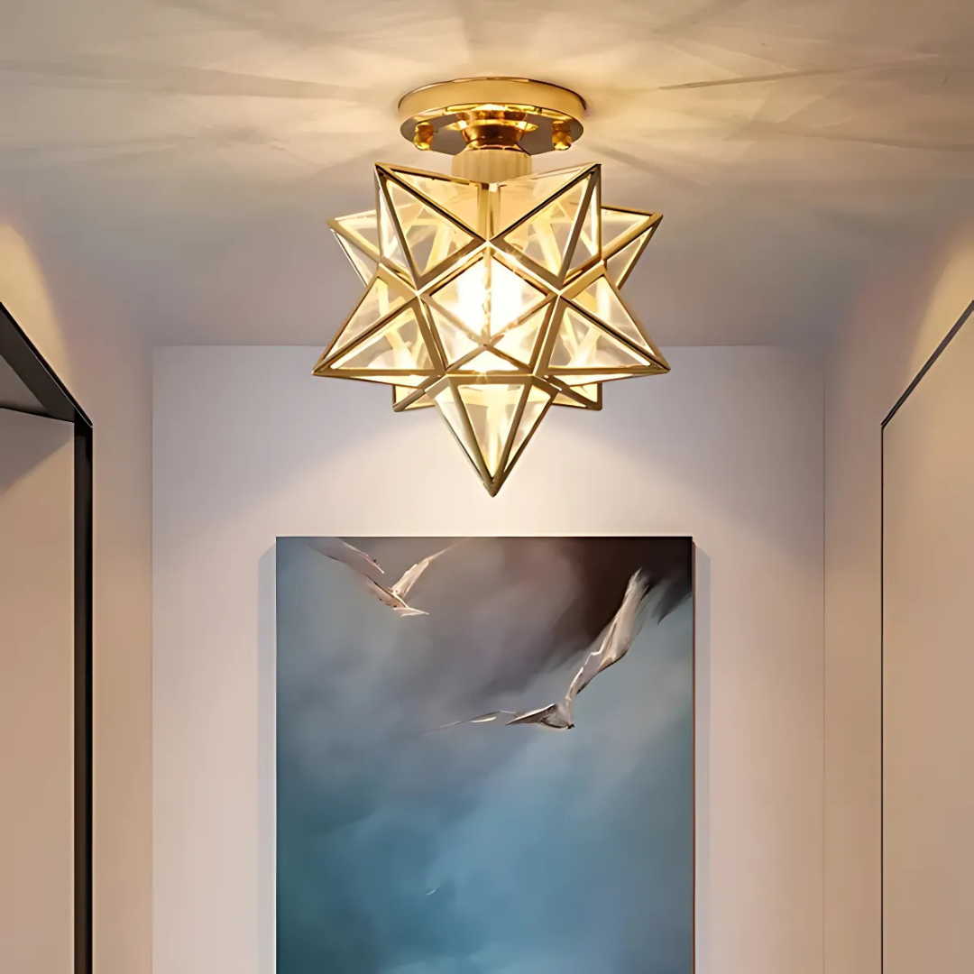 Xelio Lámpara de Techo LED con Forma de Estrella Geométrica
