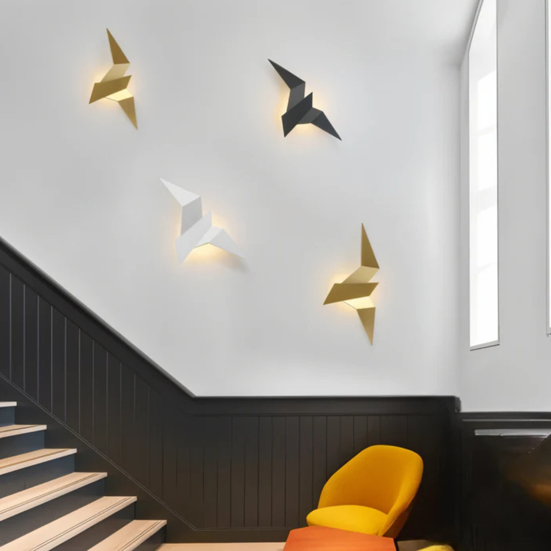 Aplique de Pared LED Origami Escultórico Moderno y Original