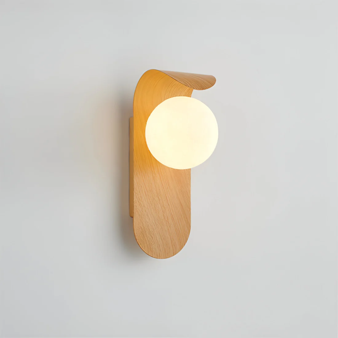 Aplique de Pared LED Escandinavo Icar de Madera Minimalista