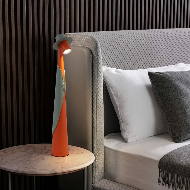 Lámpara LED Figura con Sombrero Recargable Táctil Creativa