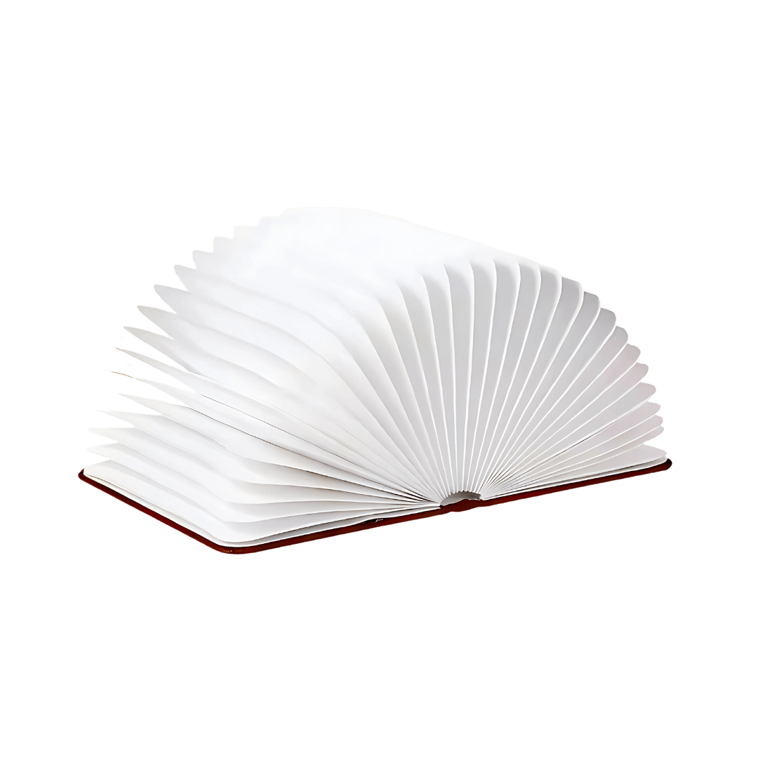 Lumibook Lámpara Libro Plegable 360° Recargable de Madera