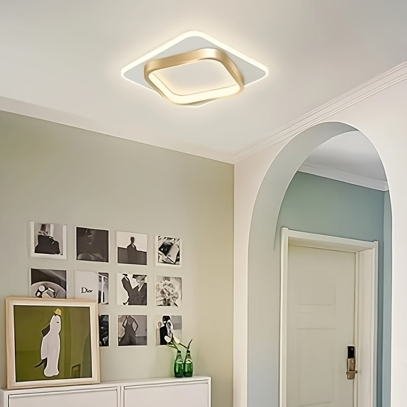 Plafón LED Cuadrado Geométrico Minimalista de Curvas Suaves