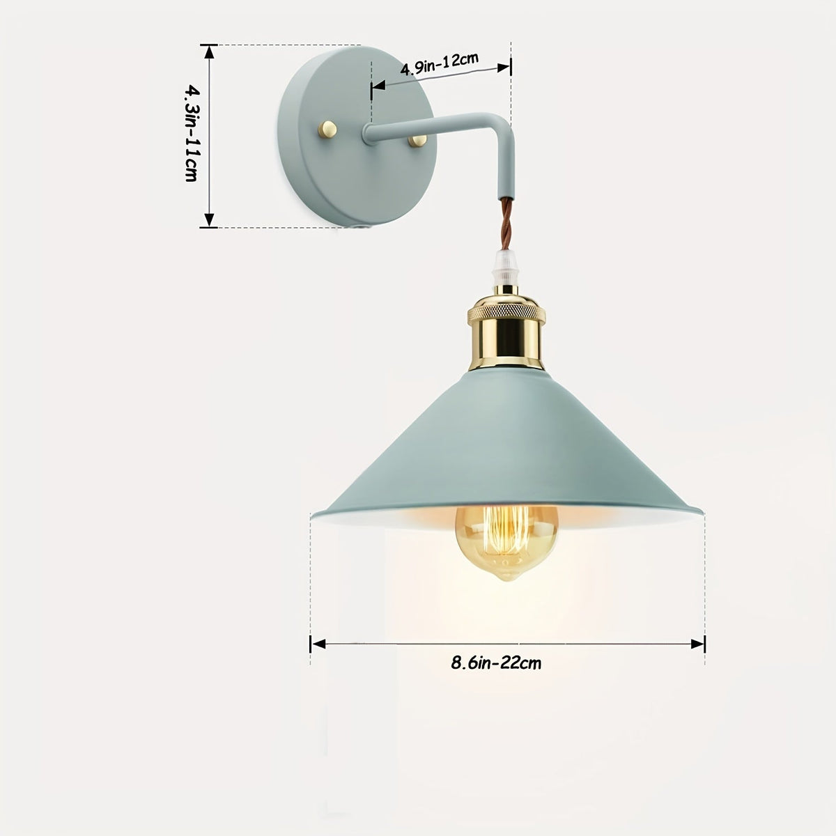 Aplique de Pared Industrial de Metal Vintage Pack de 2