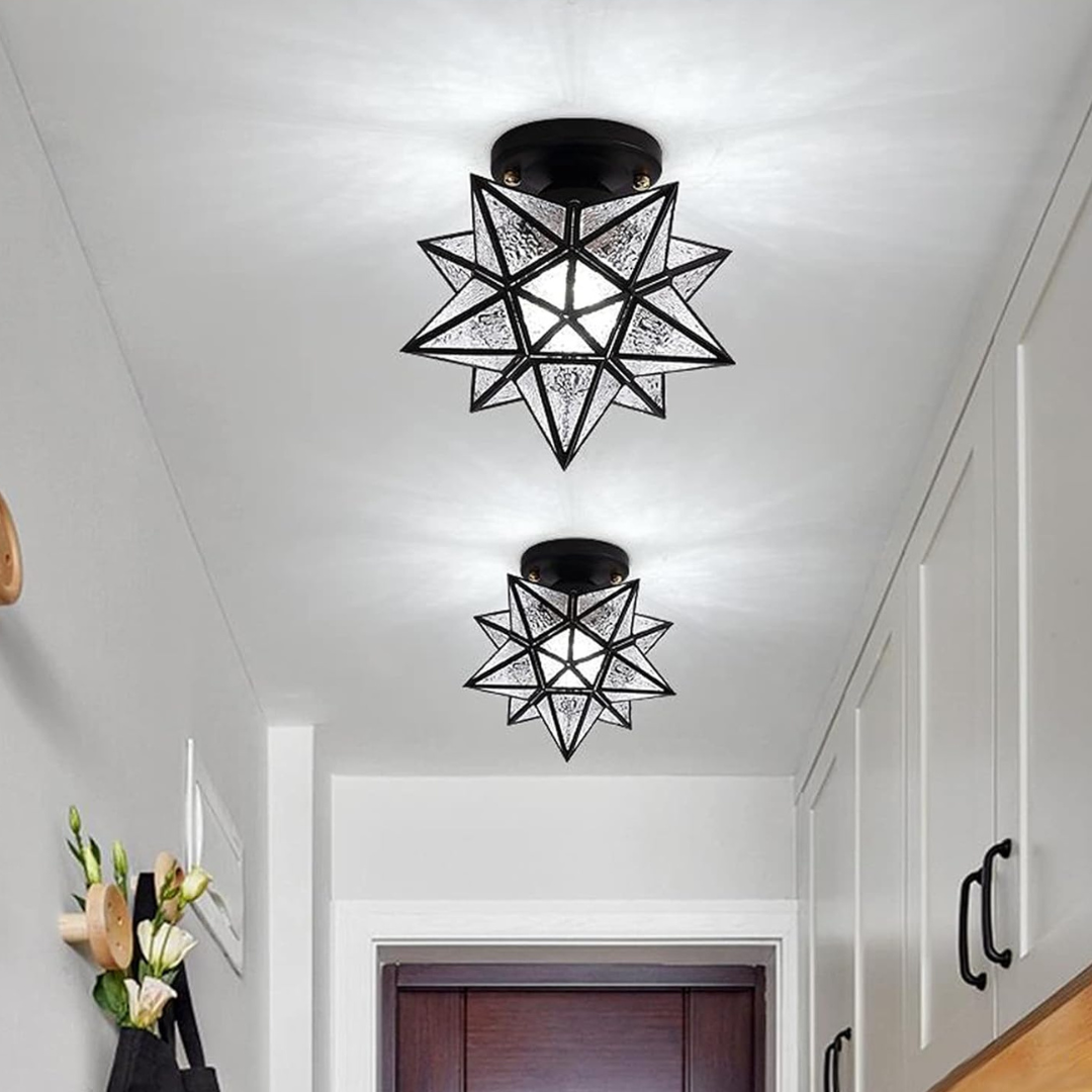 Xelio Lámpara de Techo LED con Forma de Estrella Geométrica