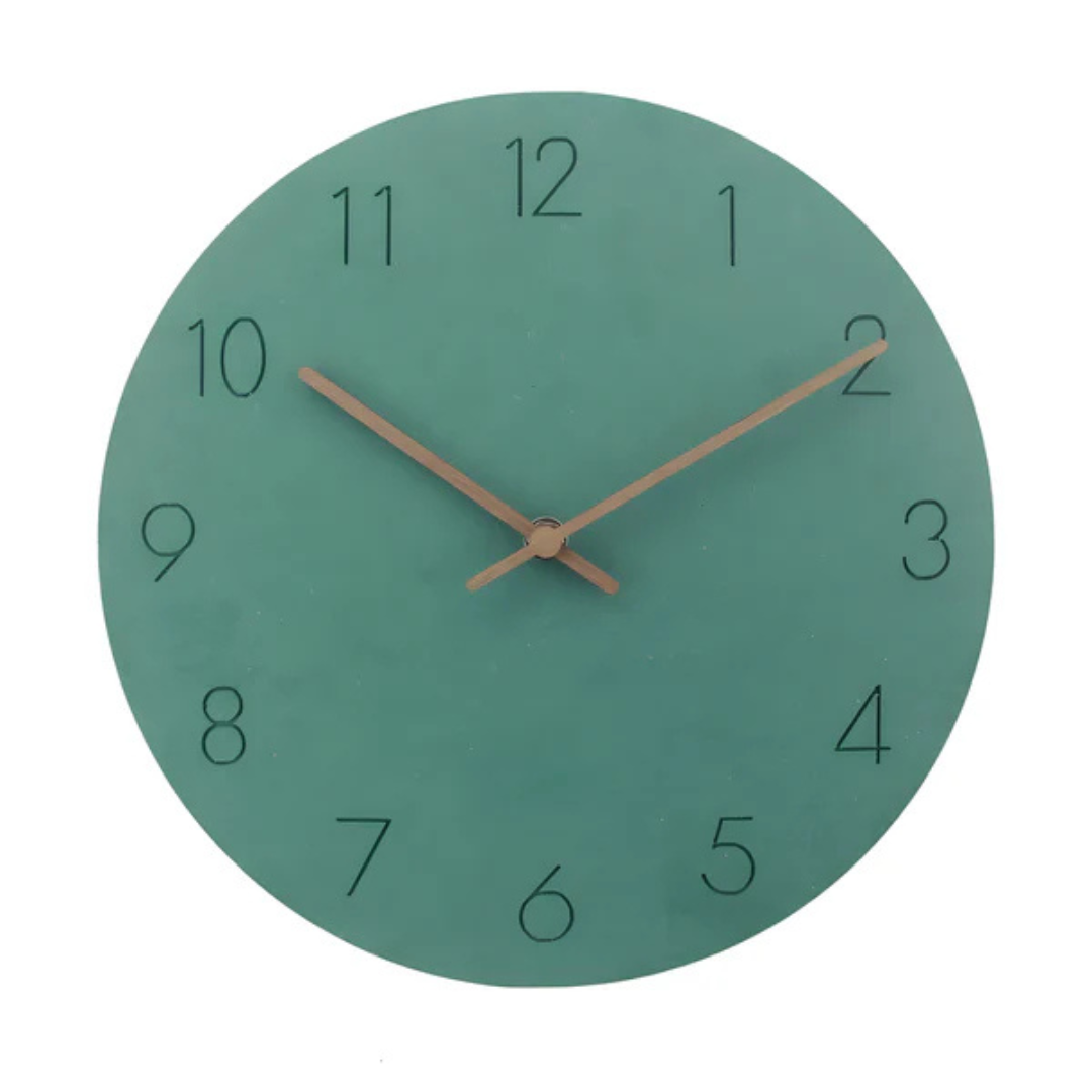 Reloj de Pared Nork Minimalista de Madera en Colores Suaves