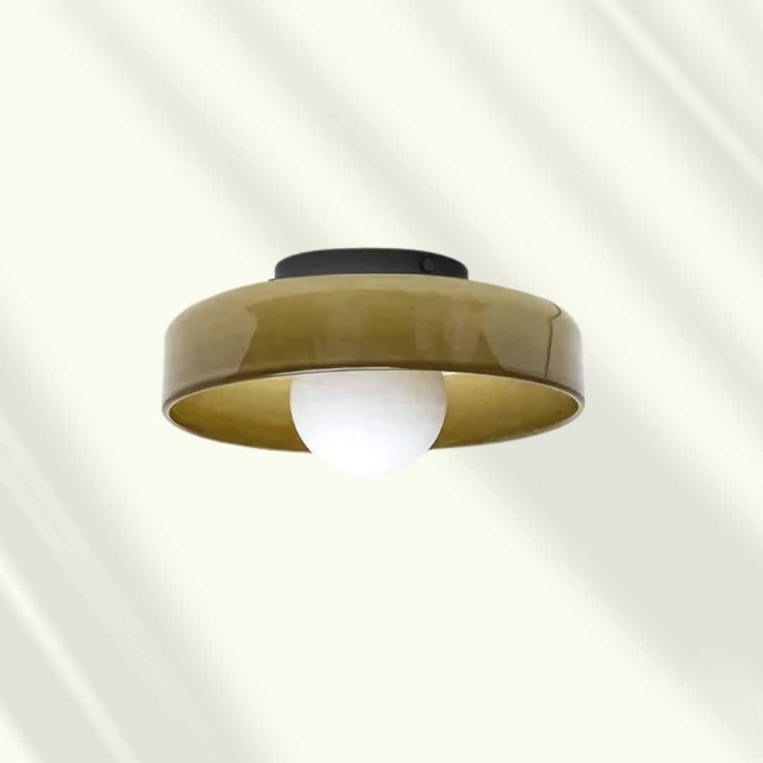 Plafón LED Veyro de Vidrio Redondo Moderno en 6 Colores