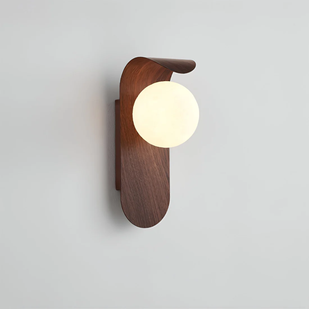 Aplique de Pared LED Escandinavo Icar de Madera Minimalista