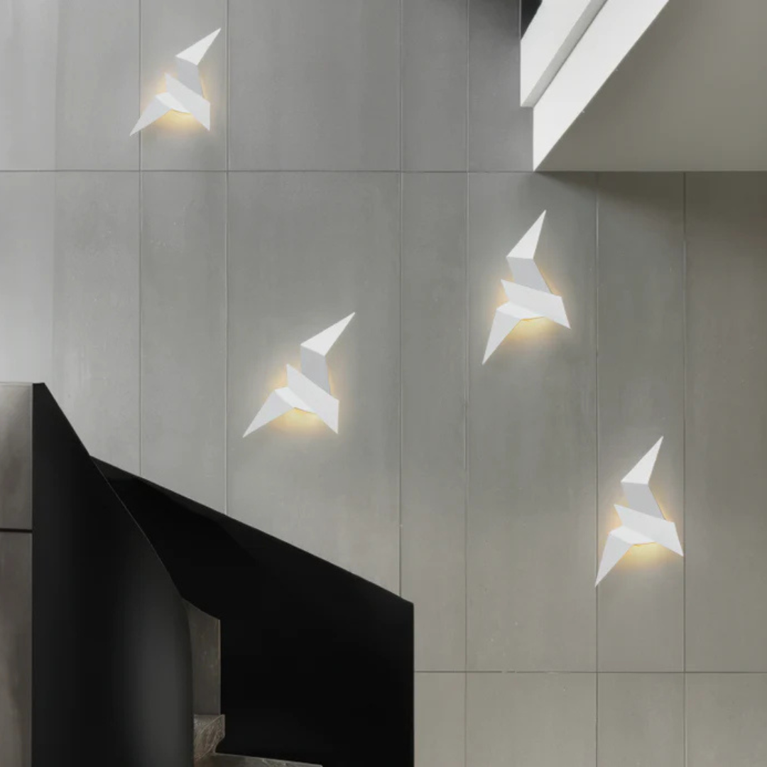 Aplique de Pared LED Origami Escultórico Moderno y Original