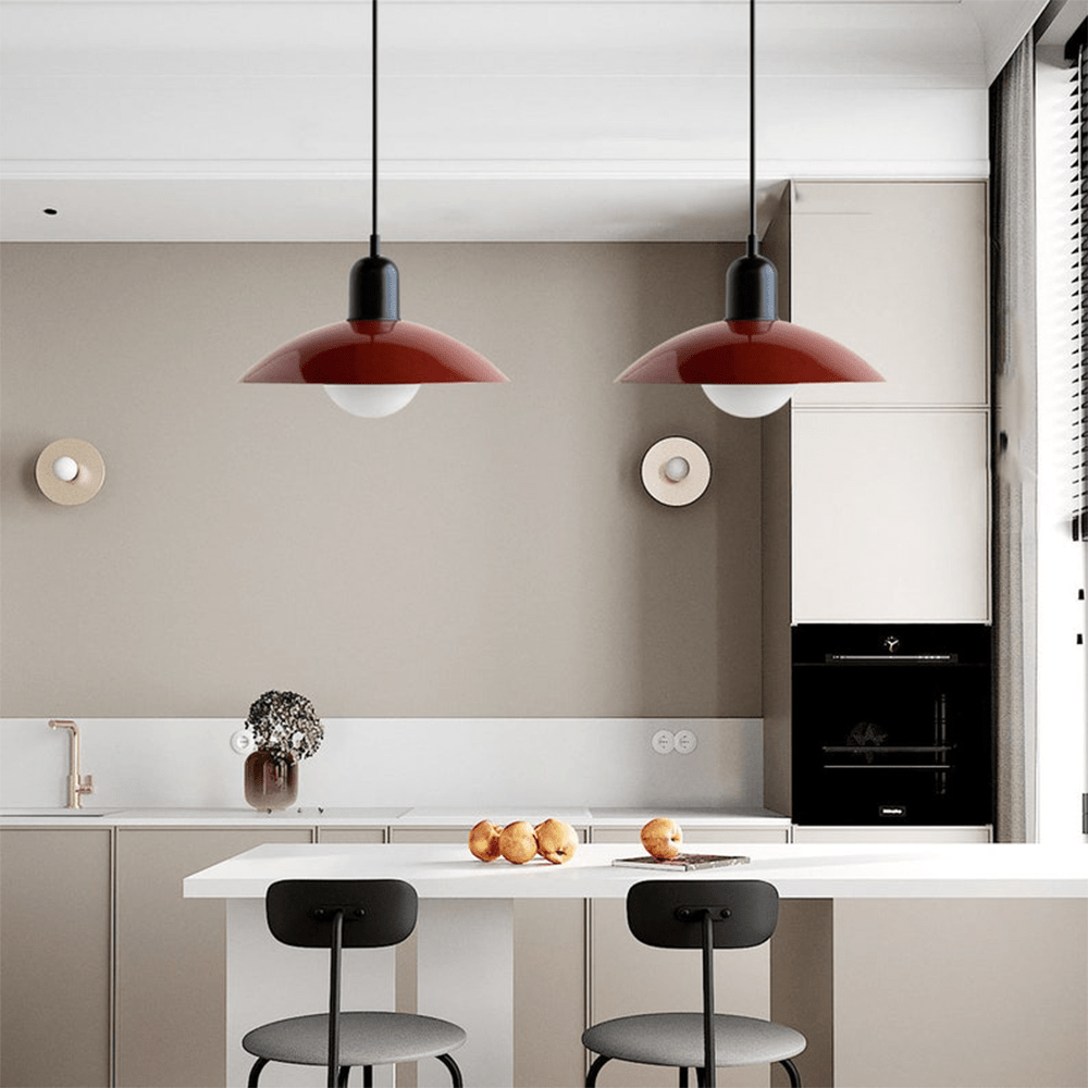 Lámpara Colgante Macaron Bauhaus de Metal en Colores Pop