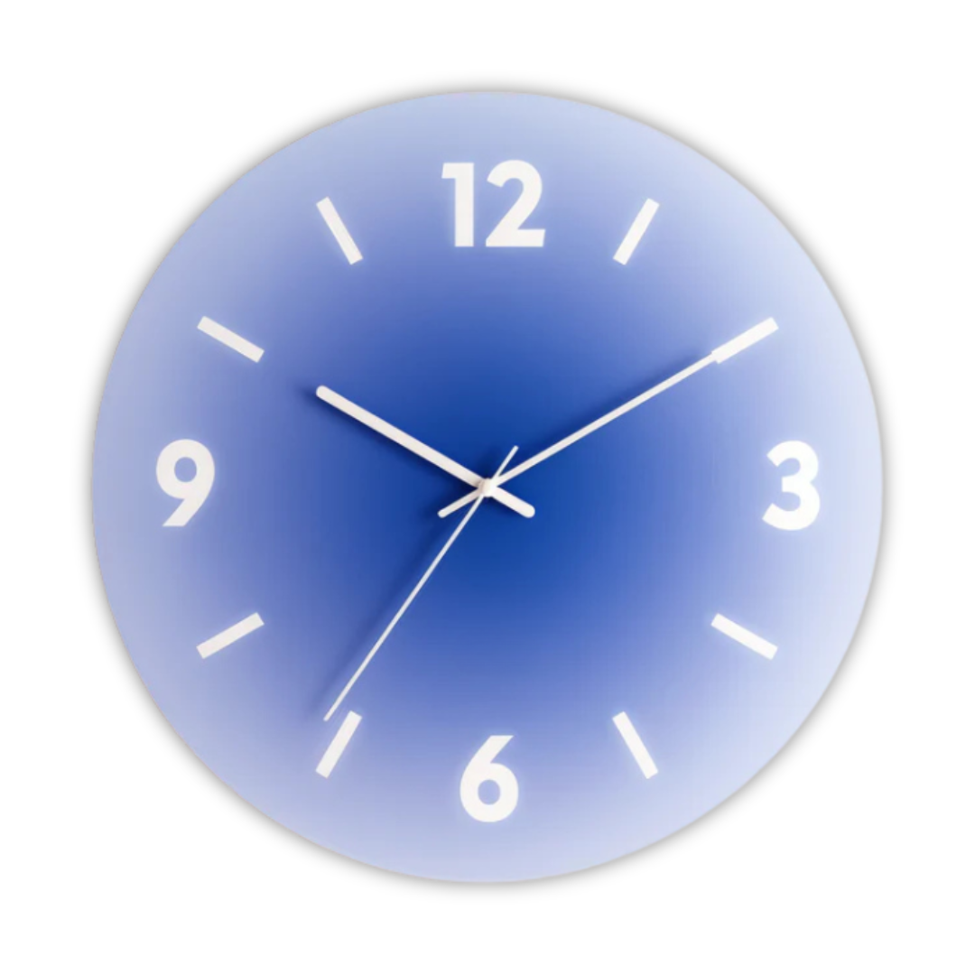 Reloj de Pared de Cristal Sunset Degradado Silencioso