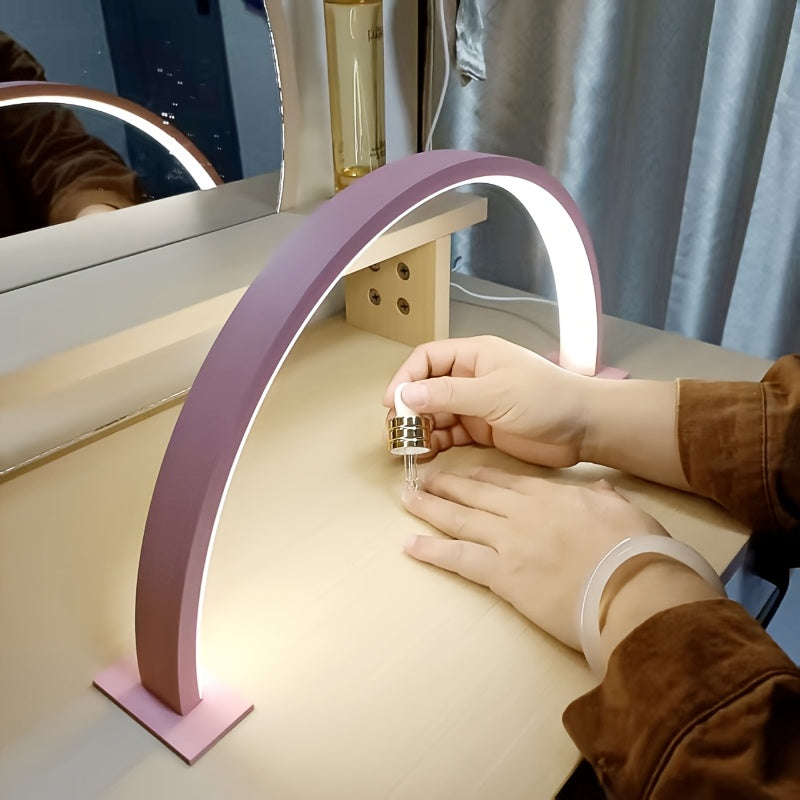 Lámpara de Escritorio LED Luna Creciente de Metal con USB
