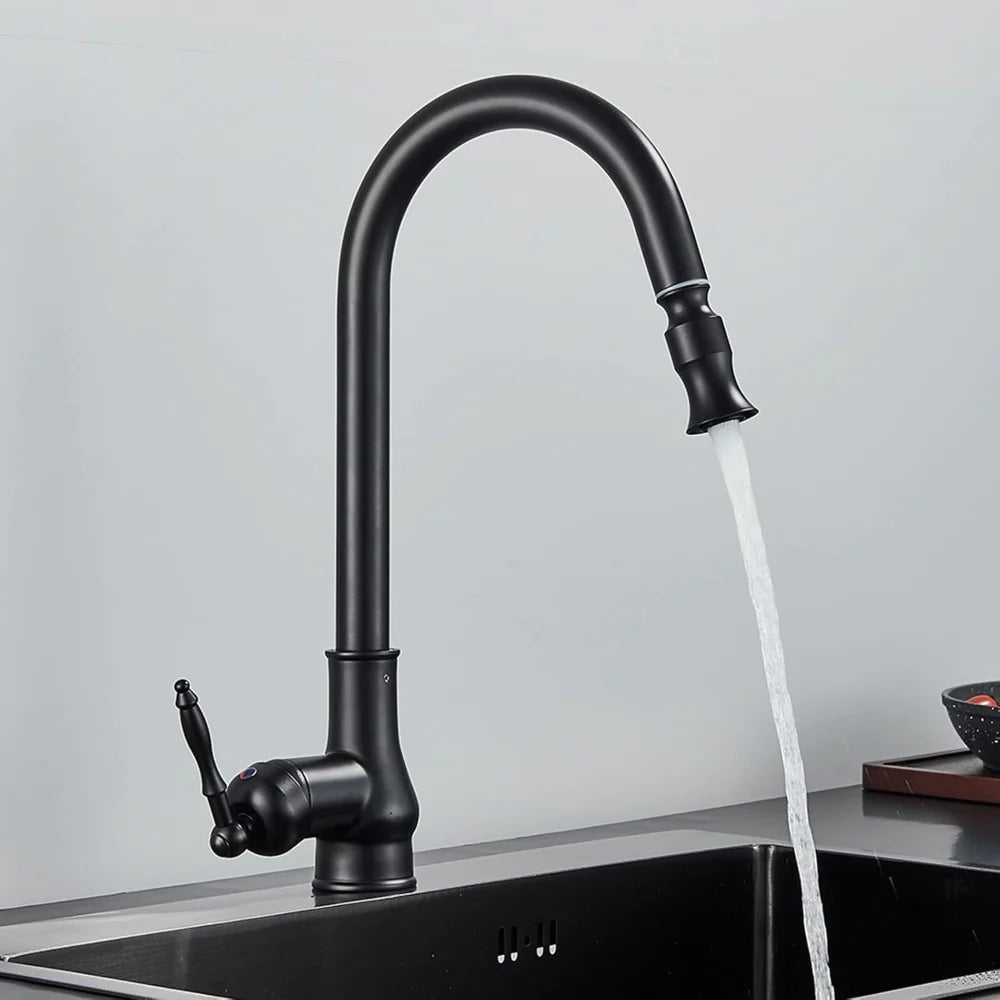 Grifo de Cocina de Latón Antiguo con Caño Giratorio Clásico