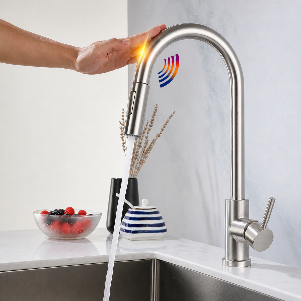 Grifo de Cocina Monomando Extraíble con Cabezal de Ducha