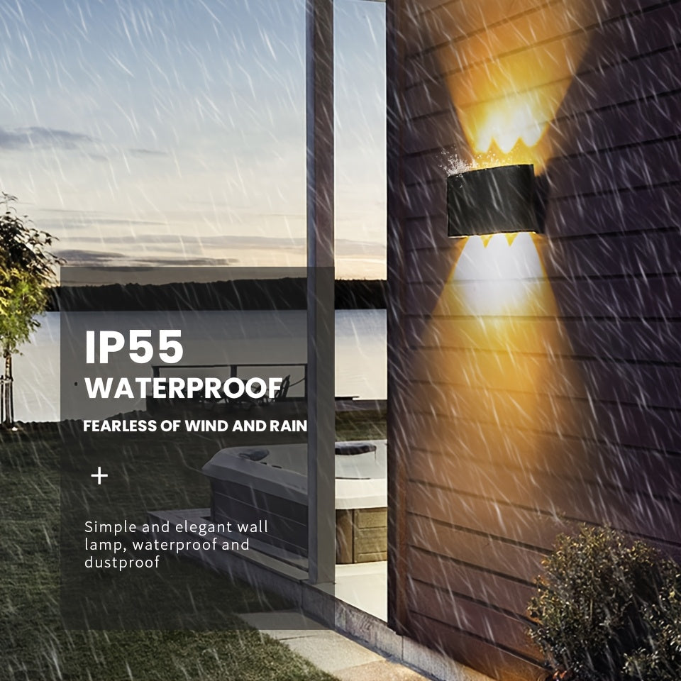 Aplique LED de Doble Haz IP55 para Interior y Exterior Curvo