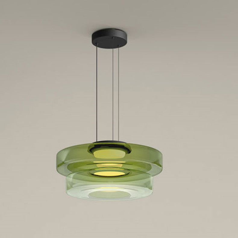 Lámpara Colgante de Vidrio Bauhaus de 1 a 3 Capas en Colores
