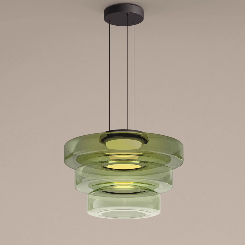 Lámpara Colgante de Vidrio Bauhaus de 1 a 3 Capas en Colores