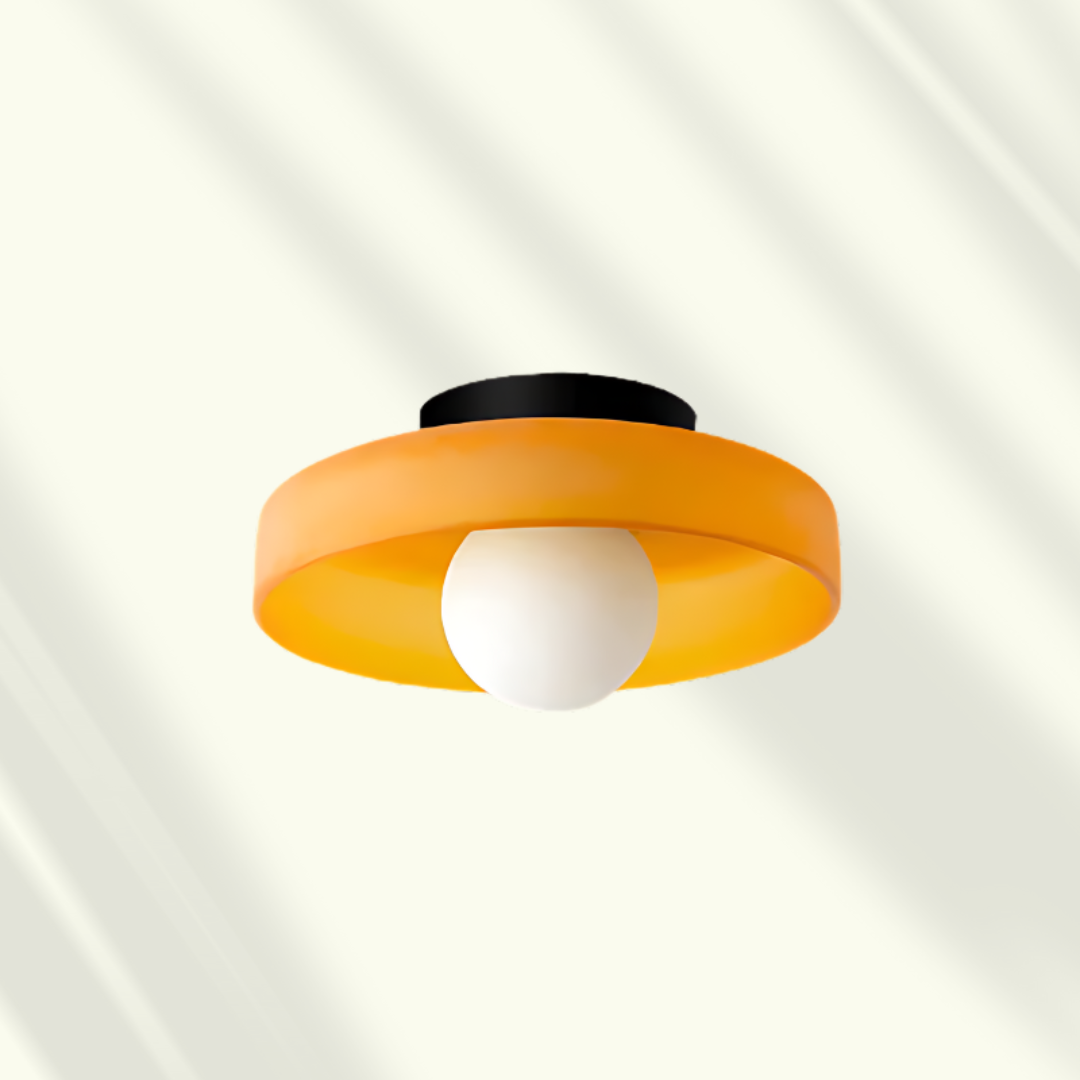 Plafón LED Veyro de Vidrio Redondo Moderno en 6 Colores
